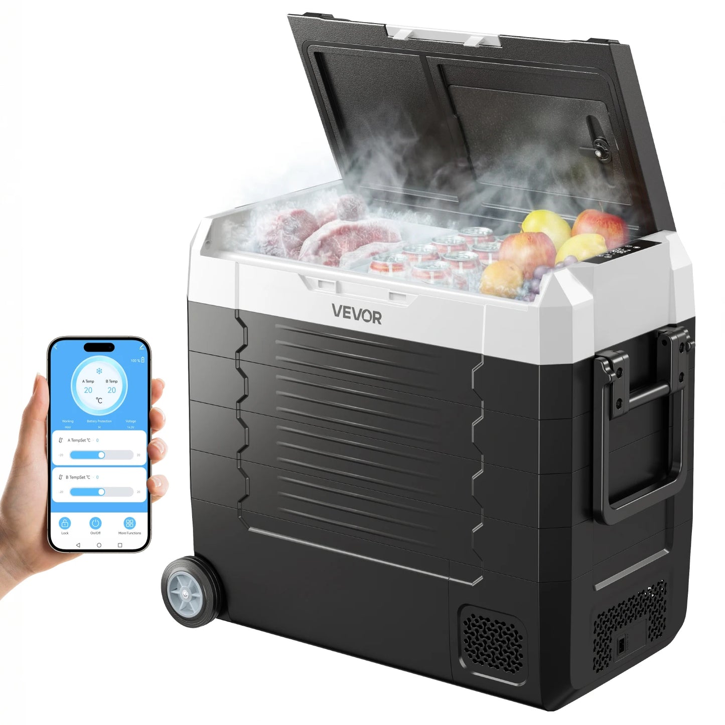 SucceBuy Car Refrigerator Portable Compressor Cooler Mini Fridge 12V DC