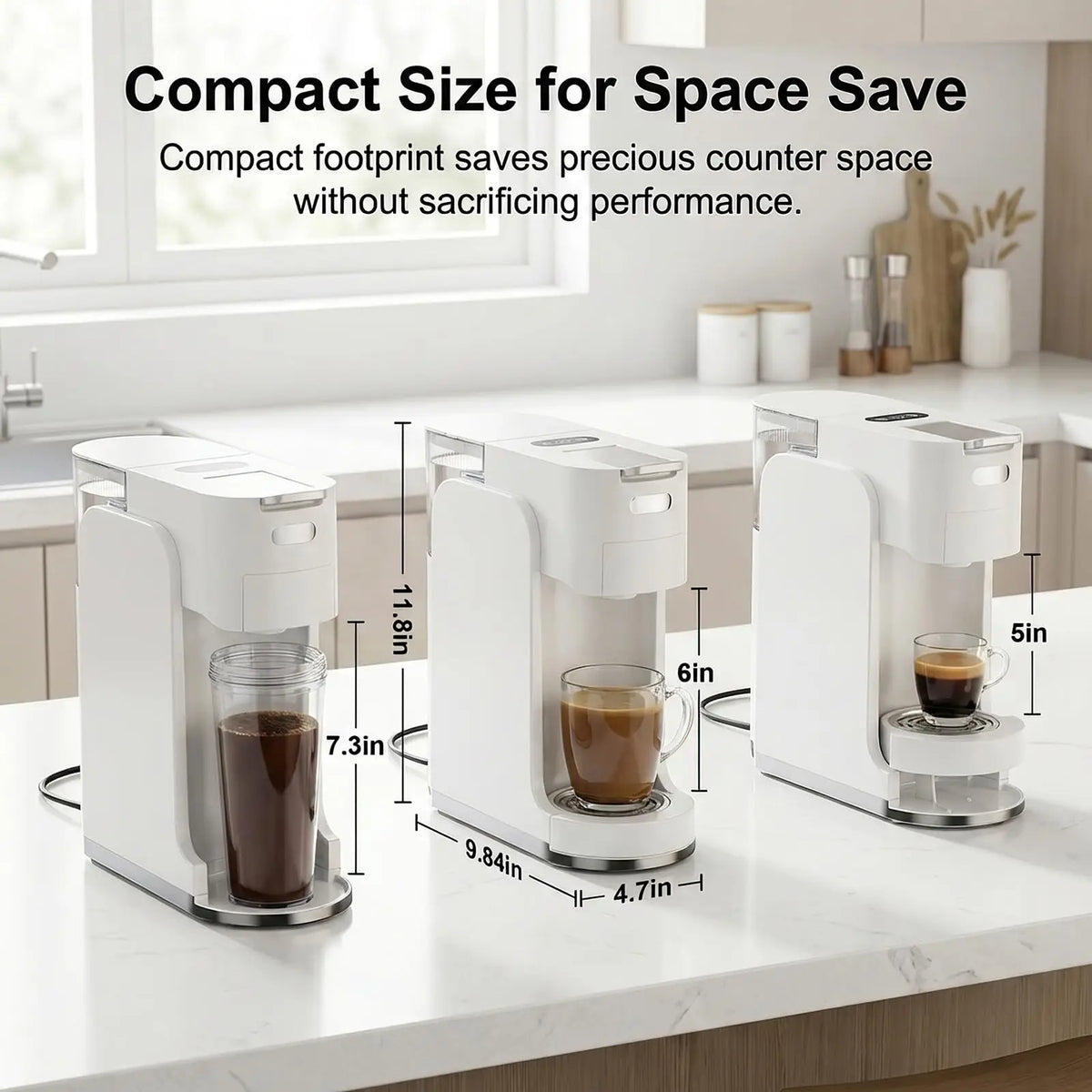 4 In 1 Single Serve Hot And Iced 20 Bar Espresso Coffee Maker