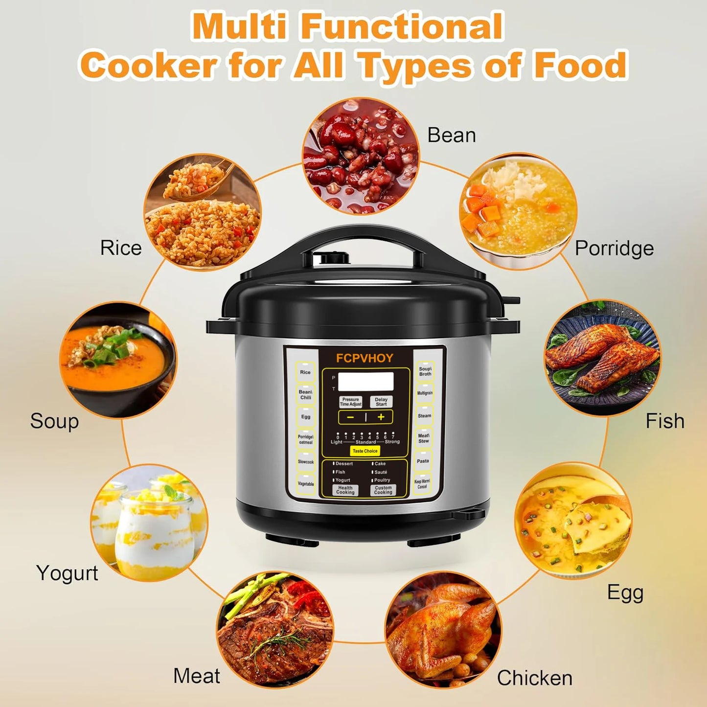 Electric Pressure Cooker 9-In-1 Instant Multi Cooker