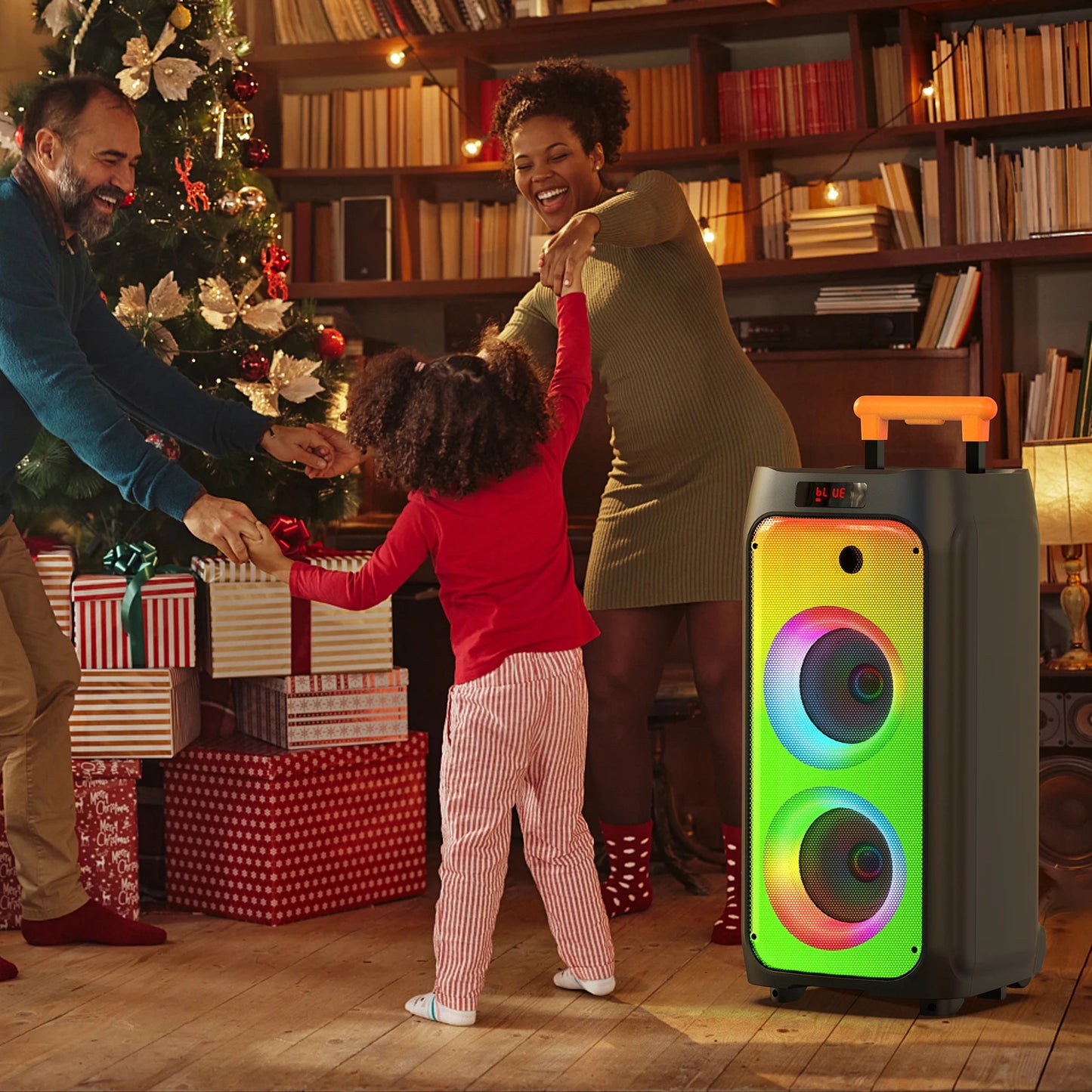 FanFun Karaoke Machine With Portable Bluetooth Speaker And Two Microphones