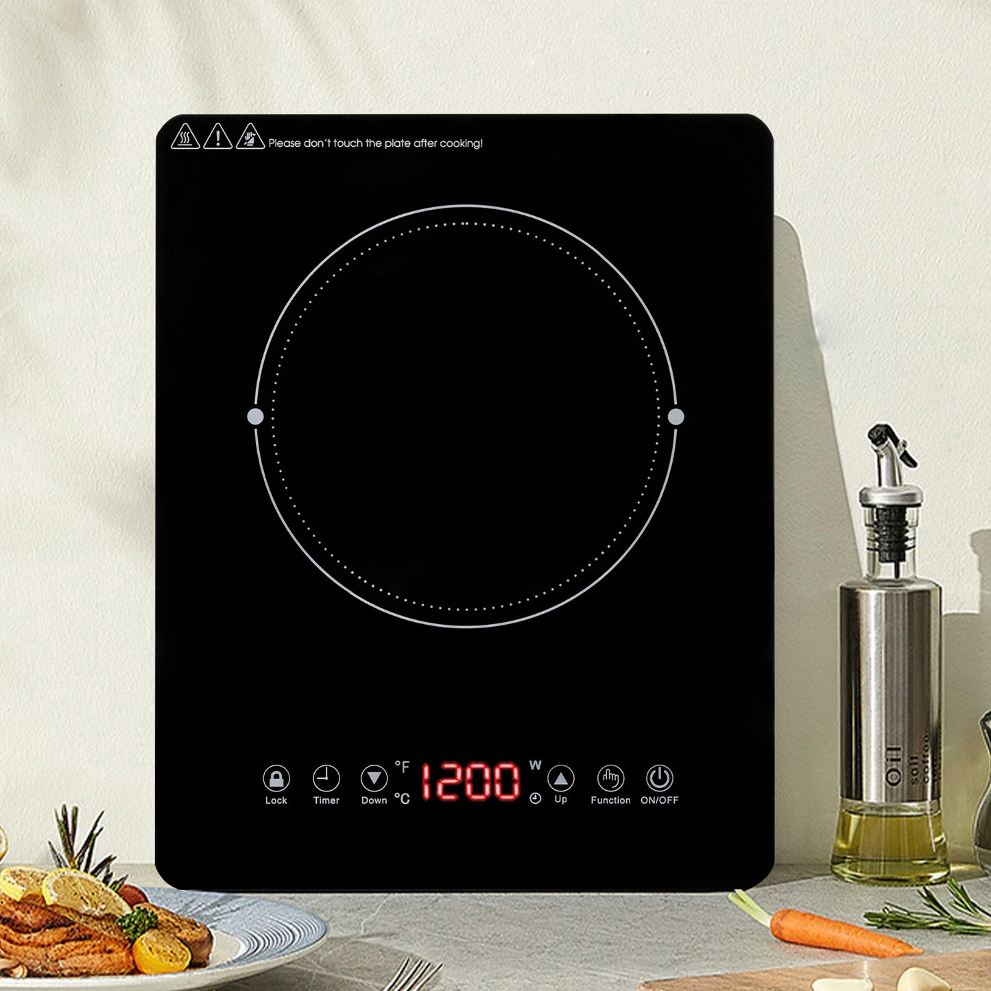 Sweetmile 1800W Induction Cooktop Portable Hot Plate Countertop Low Noise