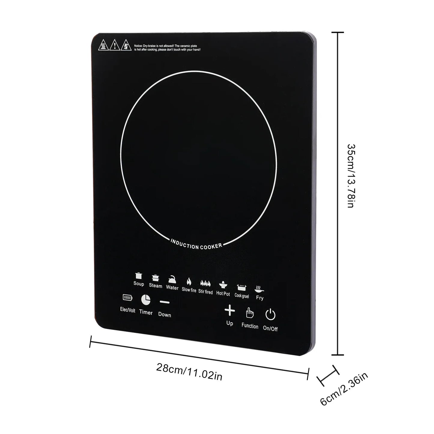 Portable Induction Cooktop 110V 750W With 8 Power Levels