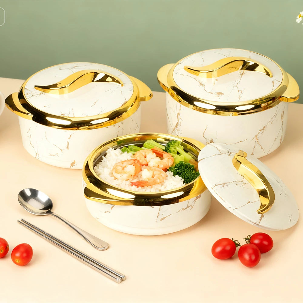 Stainless Steel Thermal Lunch Box Set With Leakproof Food Containers