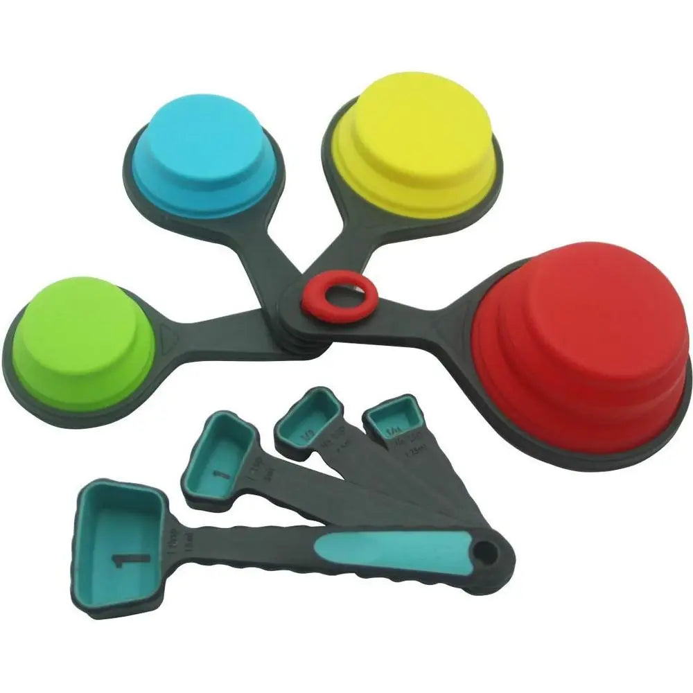 Silicone Collapsible Measuring Cups And Spoons Set