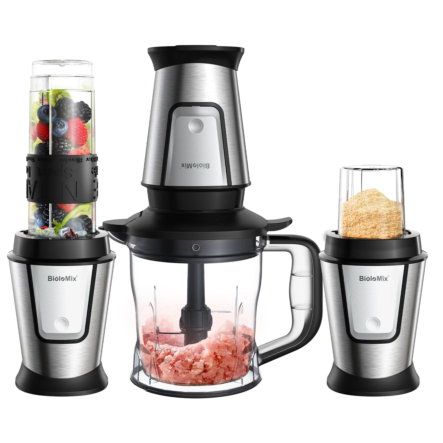 Biolomix 700W All-In-One Food Processor Juicer Blender