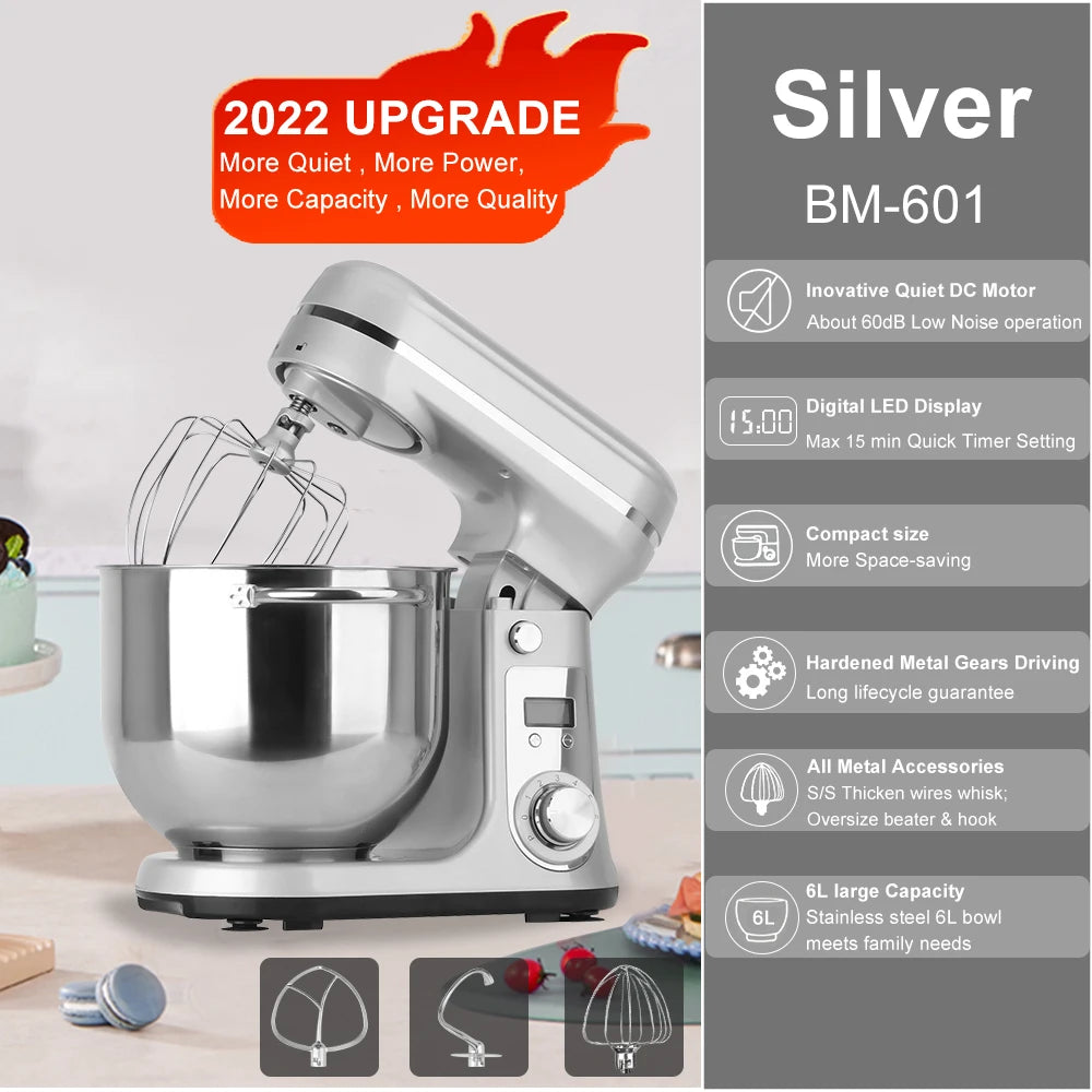 Biolomix Stand Mixer With 1200W Motor And Dough Hook
