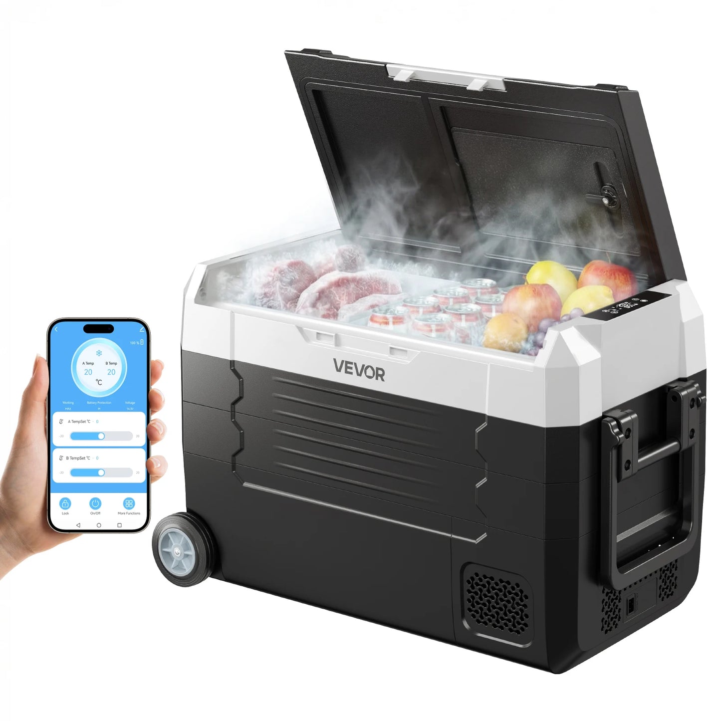 SucceBuy Car Refrigerator Portable Compressor Cooler Mini Fridge 12V DC