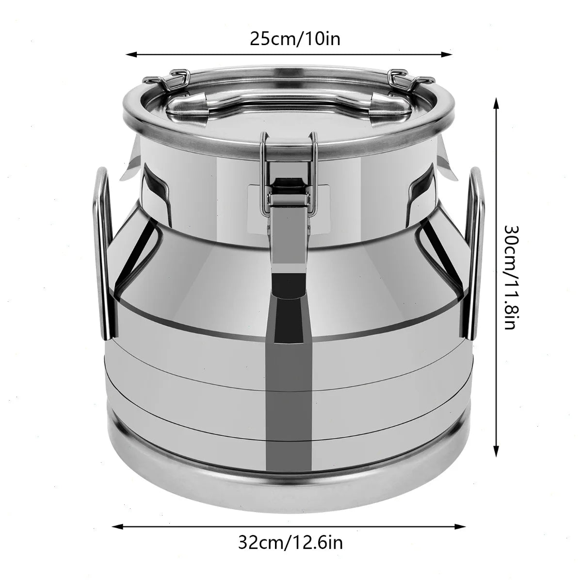 Bymaocar Stainless Steel Airtight Milk Can for Brewing and Storage