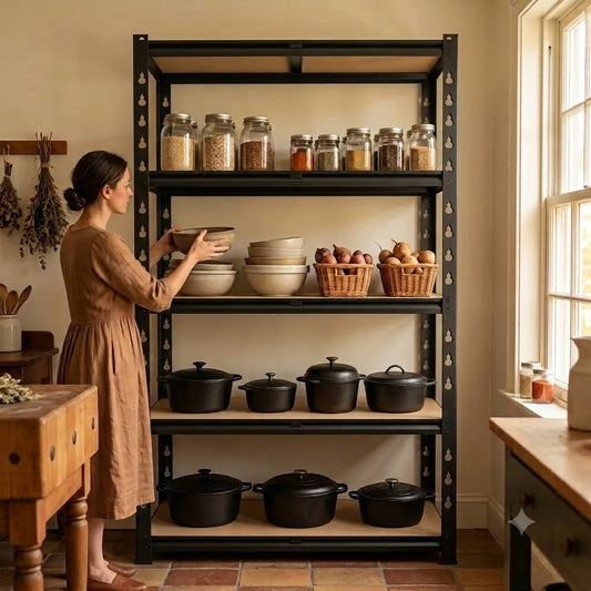 5-Tier Metal Shelving Unit Adjustable Pantry Storage Rack