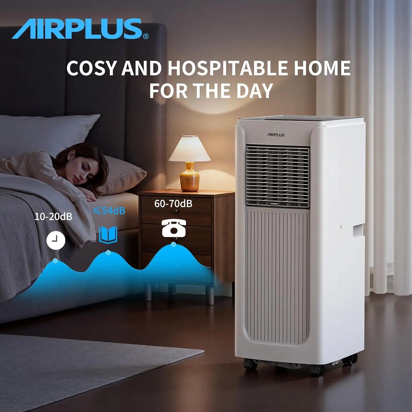 AirPlus Portable Air Conditioner With Dehumidifier And Remote