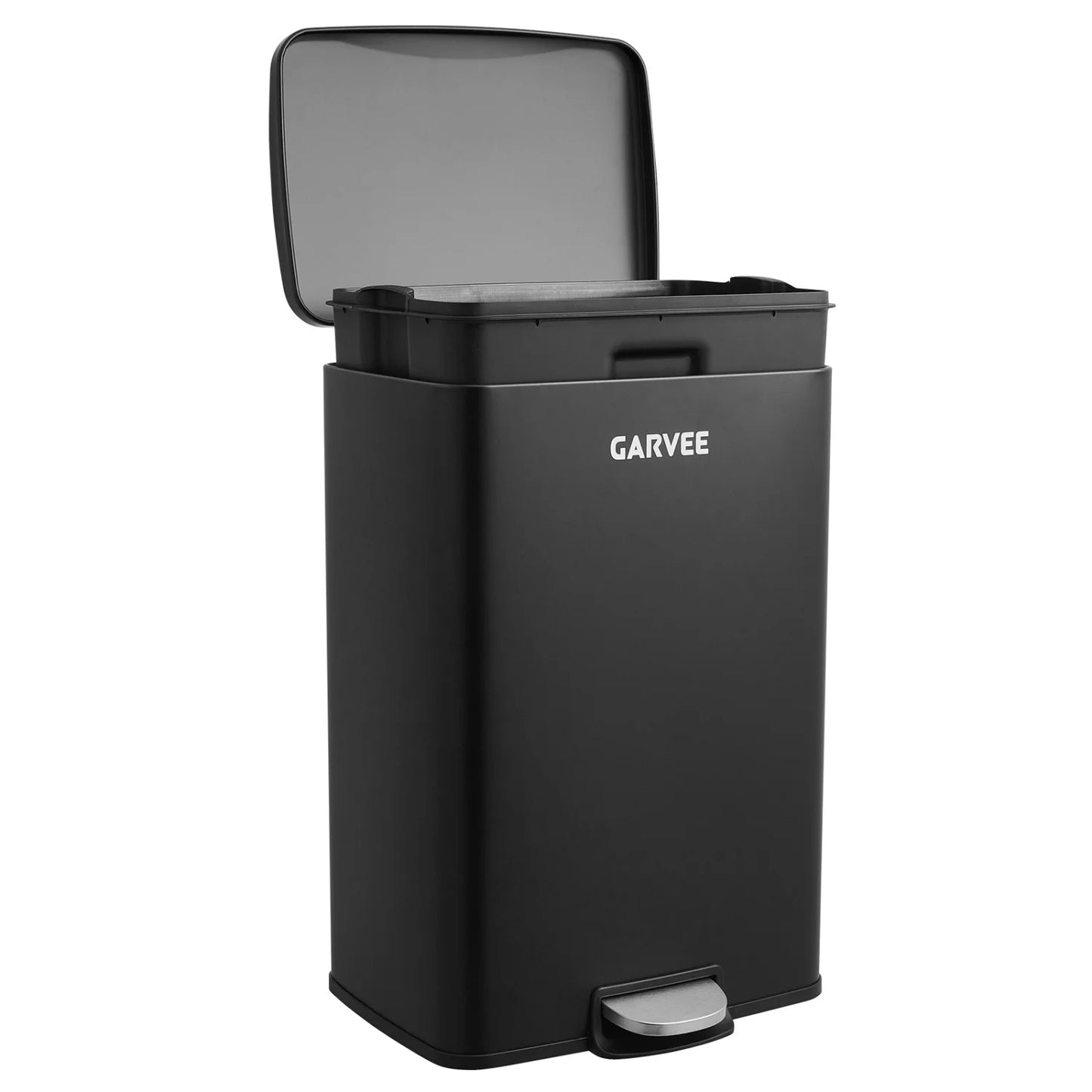 HiMISS Step On Kitchen Trash Can Stainless Steel With Soft Close Lid