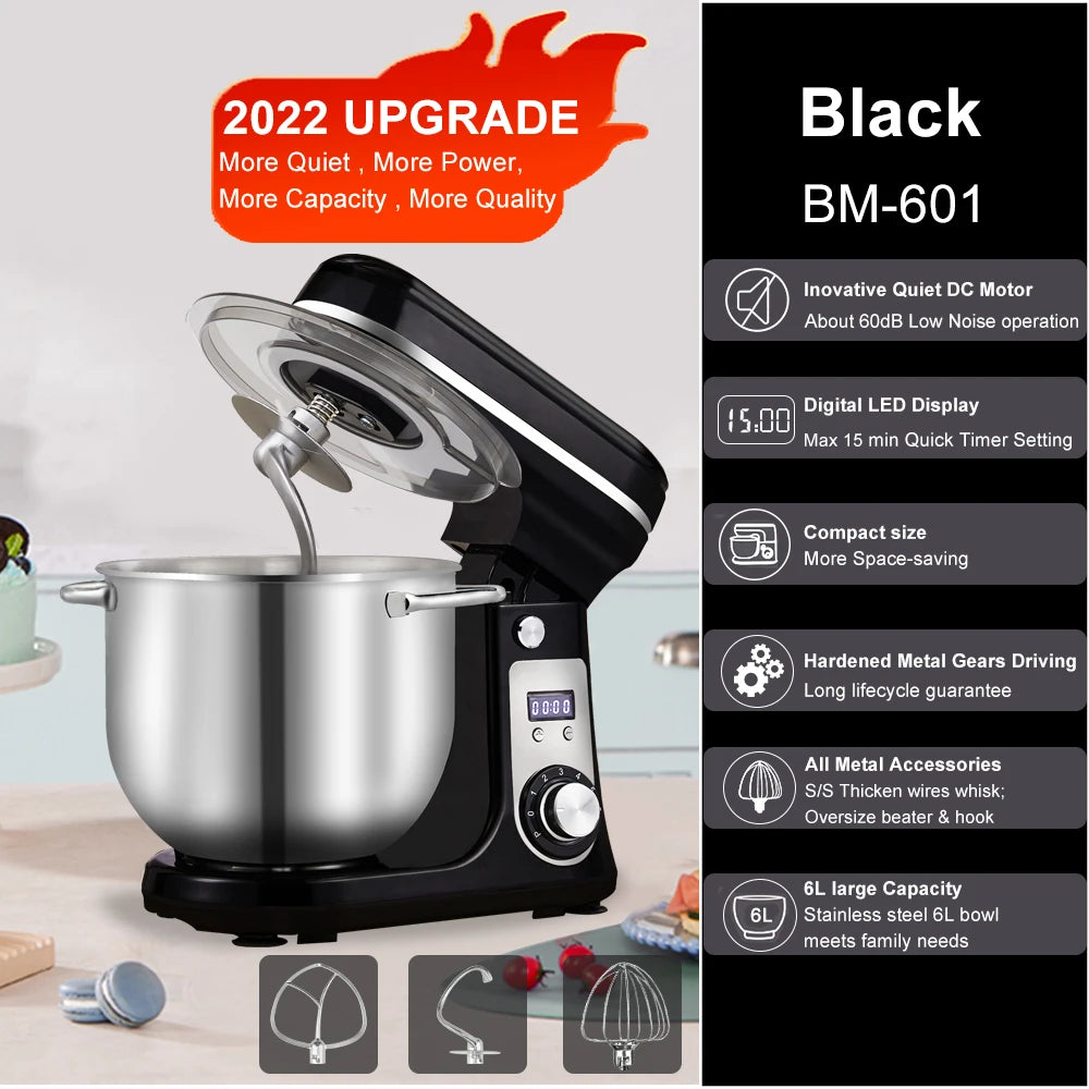 Biolomix Stand Mixer With 1200W Motor And Dough Hook