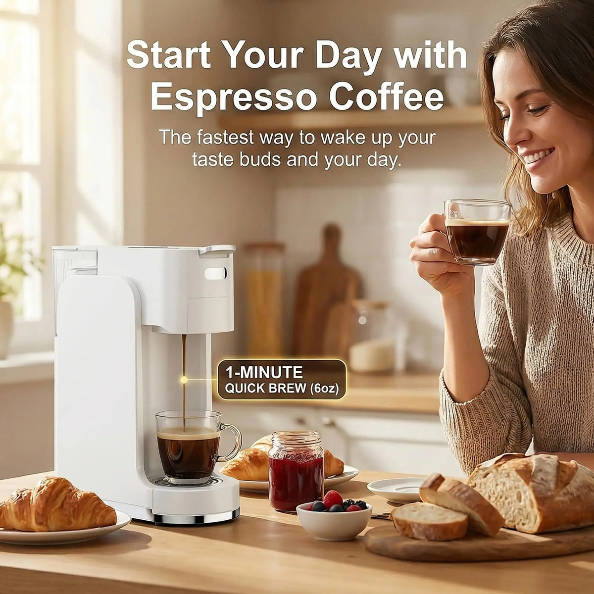 4 In 1 Single Serve Hot And Iced 20 Bar Espresso Coffee Maker