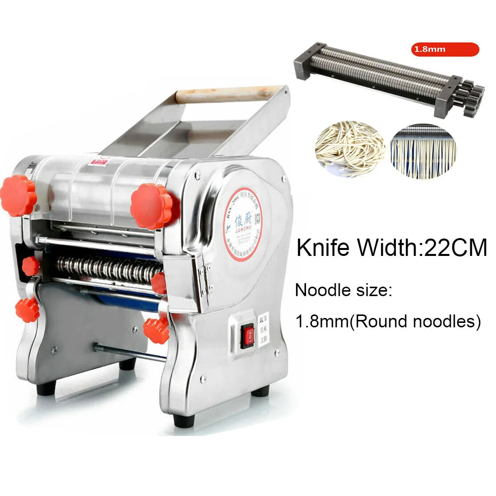 550W Electric Pasta Maker Noodle Machine Full Stainless Steel Dual Knife