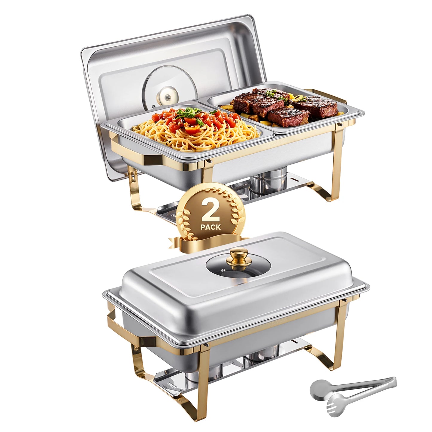 SucceBuy Chafing Dish Buffet Set With 4 Pans
