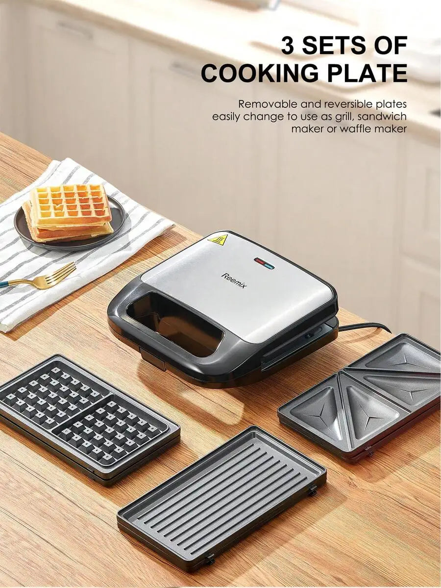 XMSJ 3 In 1 Waffle Grill And Sandwich Maker