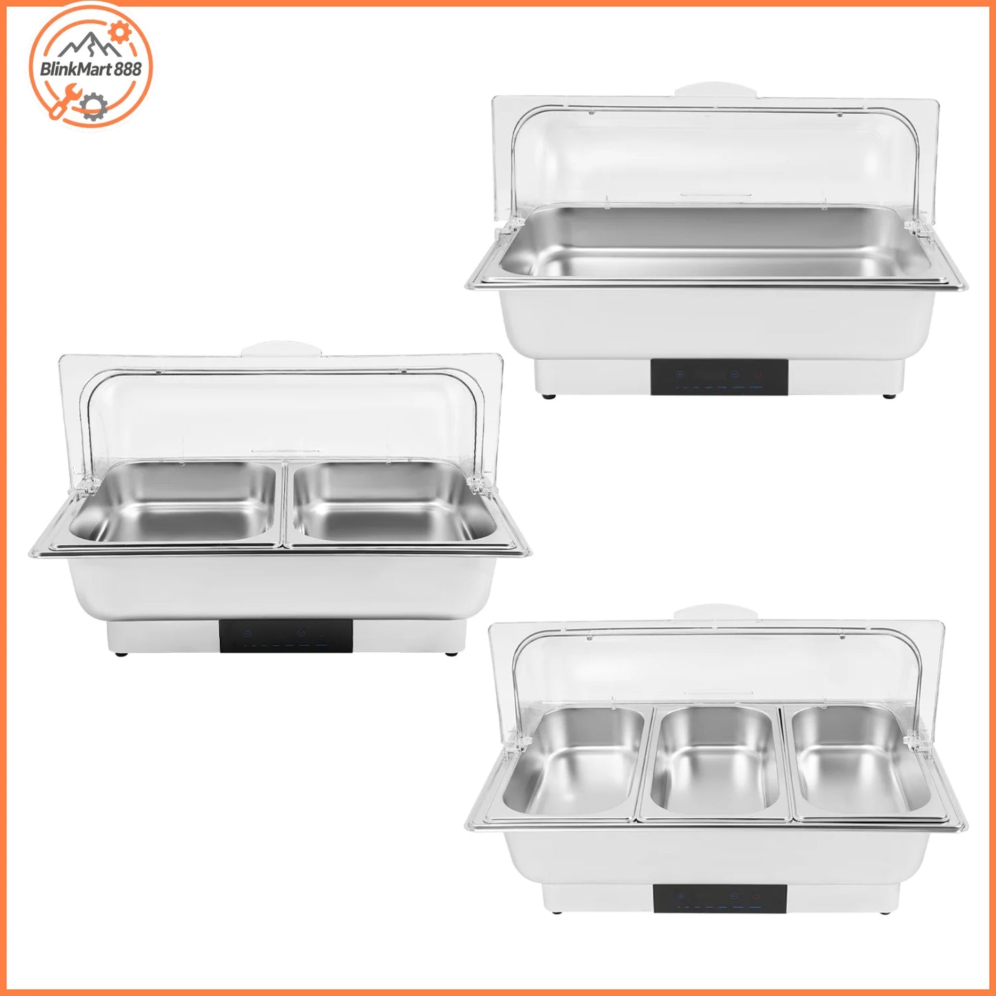 Electric Chafing Dish Buffet Chafer With Stainless Steel Touch Control