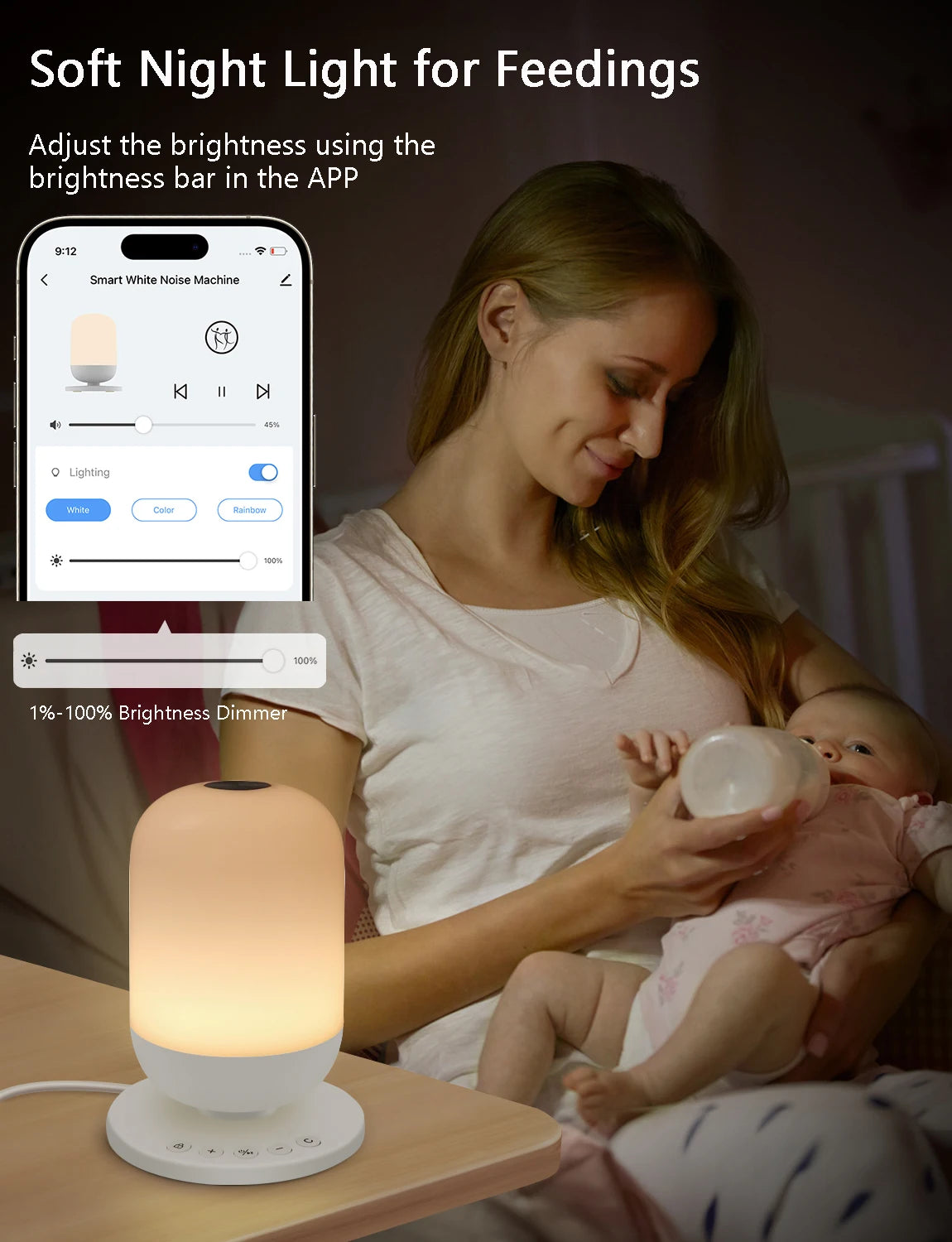 Wouwon Tuya Smart White Noise Machine With App Control