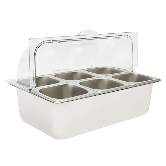 Bymaocar Stainless Steel Condiment Organizer With Transparent Lid