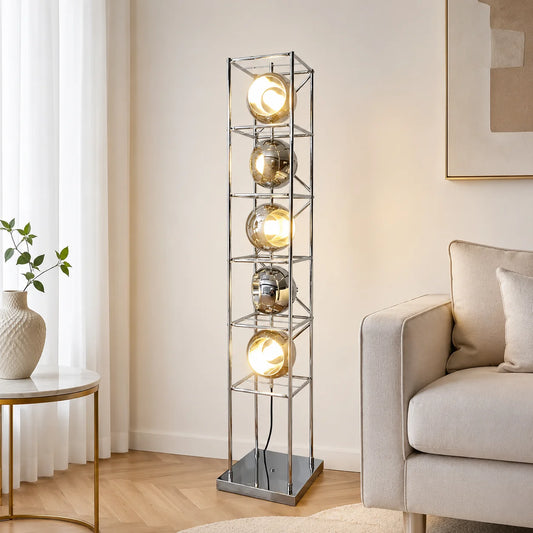 Obervist Bauhaus Chrome LED Floor Lamp
