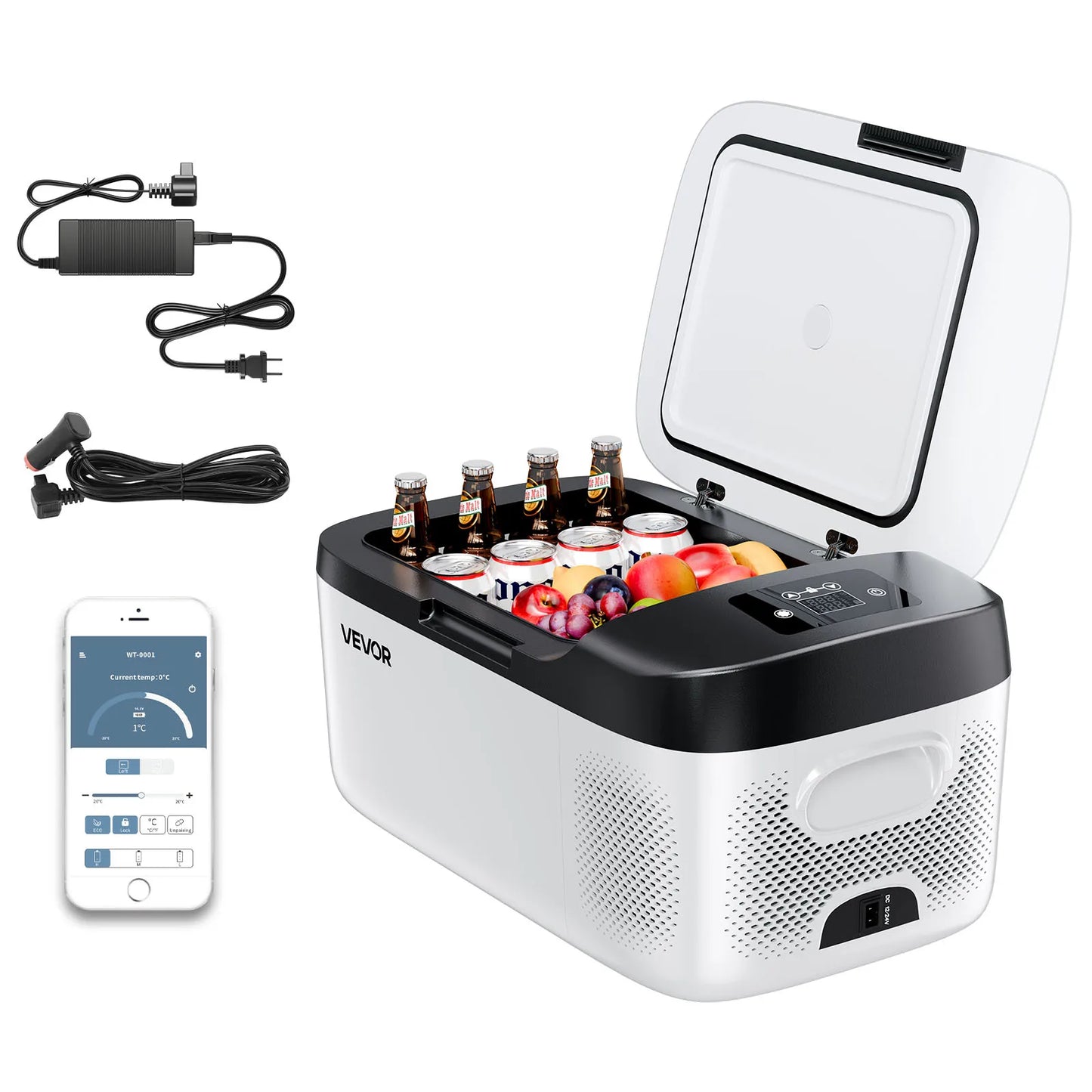 SucceBuy Car Refrigerator Portable Compressor Cooler Mini Fridge 12V DC