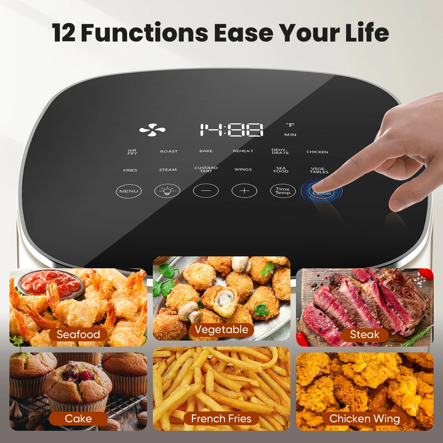 Electric Air Fryer With Window And Twelve In One Functions