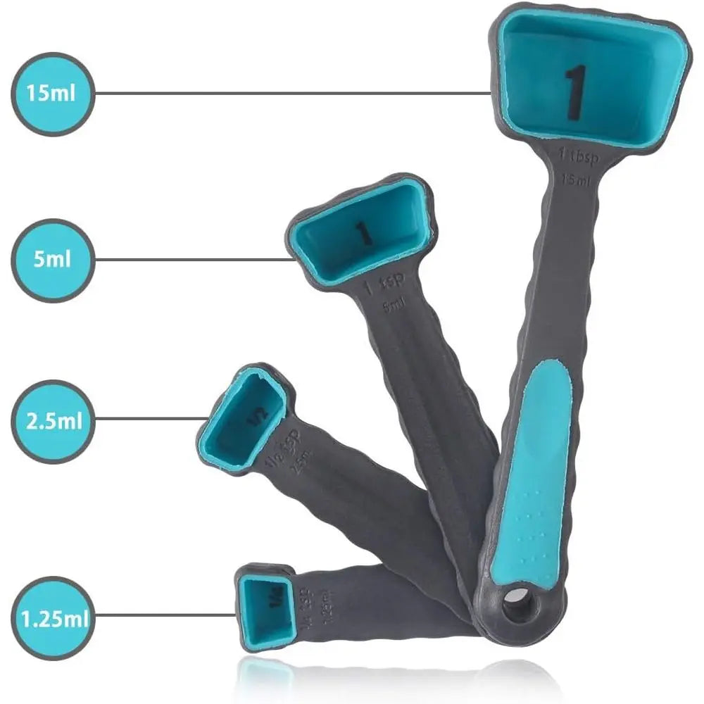 Silicone Collapsible Measuring Cups And Spoons Set