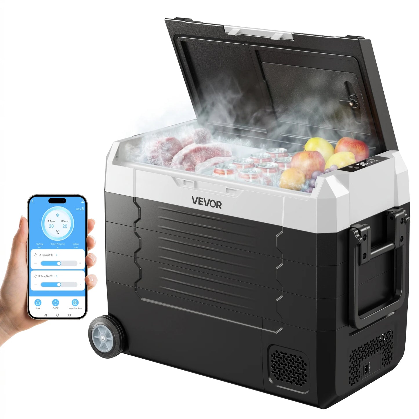 SucceBuy Car Refrigerator Portable Compressor Cooler Mini Fridge 12V DC