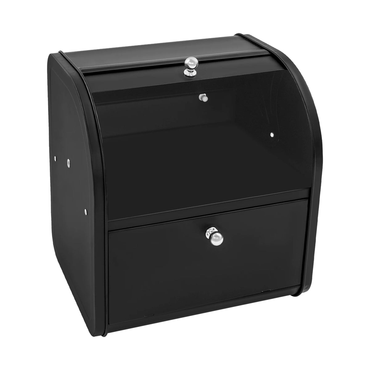 Two Tier Roll Top Bread Box With Ventilated Storage Container