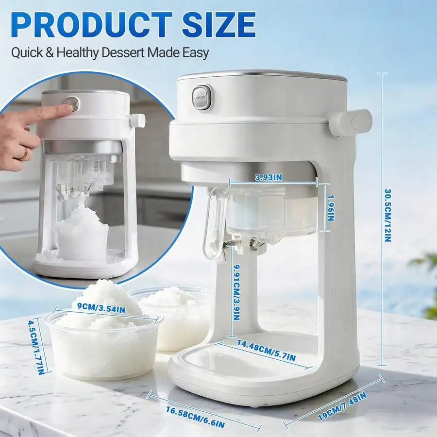 XMSJ Ice Shaver Electric For Effortless Ice Shavings
