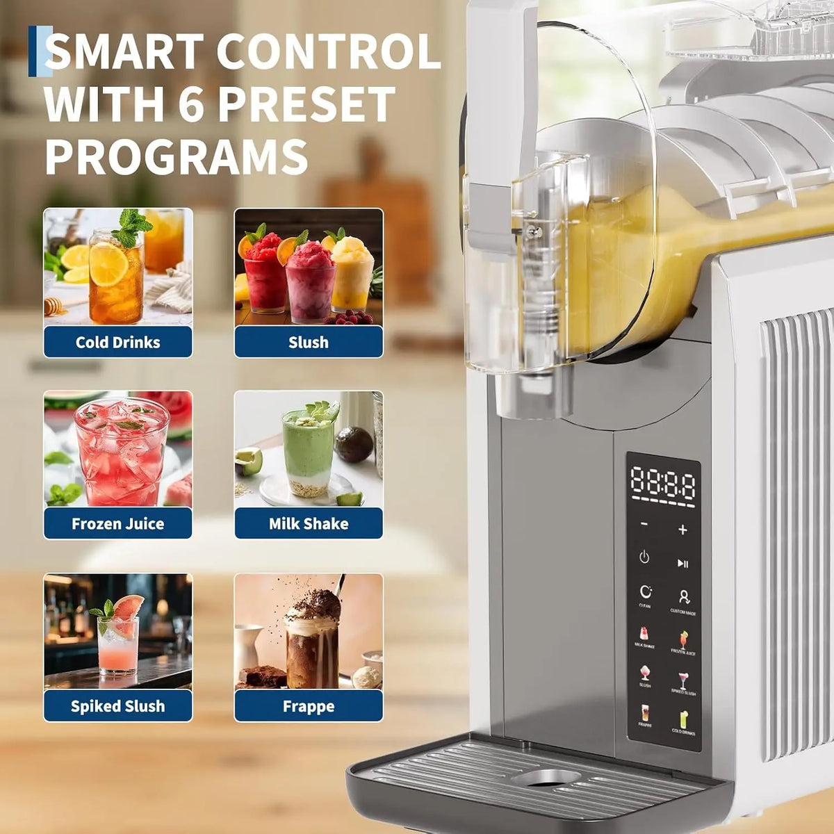 Tacleekii No Ice Slushie Maker With Preset Programs
