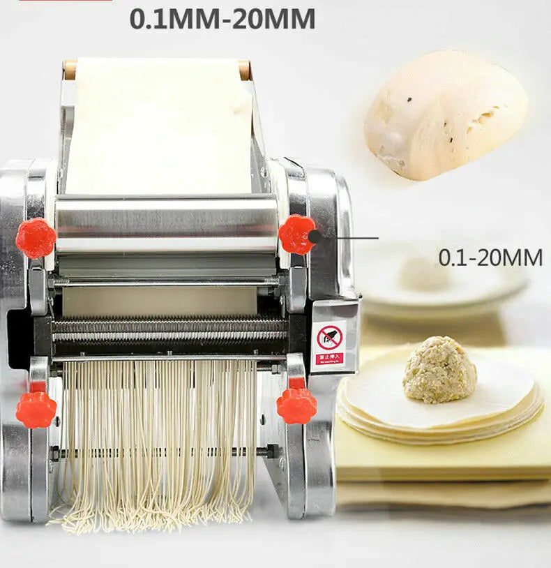 550W Electric Pasta Maker Noodle Machine Full Stainless Steel Dual Knife