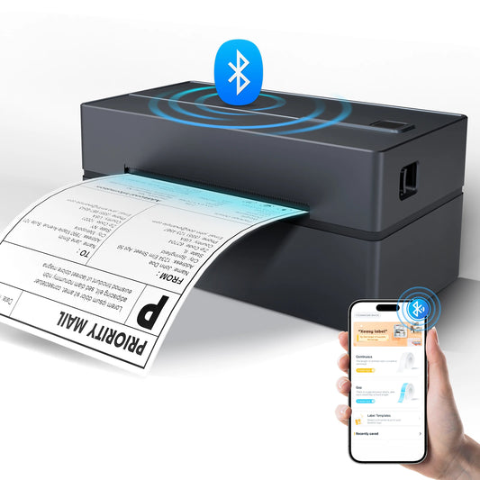 TakeYou Thermal Label Printer Portable Bluetooth USB 203DPI