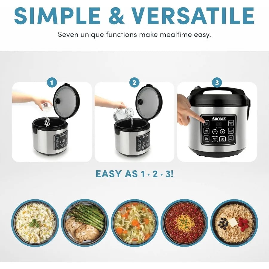 Abay Digital Rice Cooker With Steam And Slow Cooking