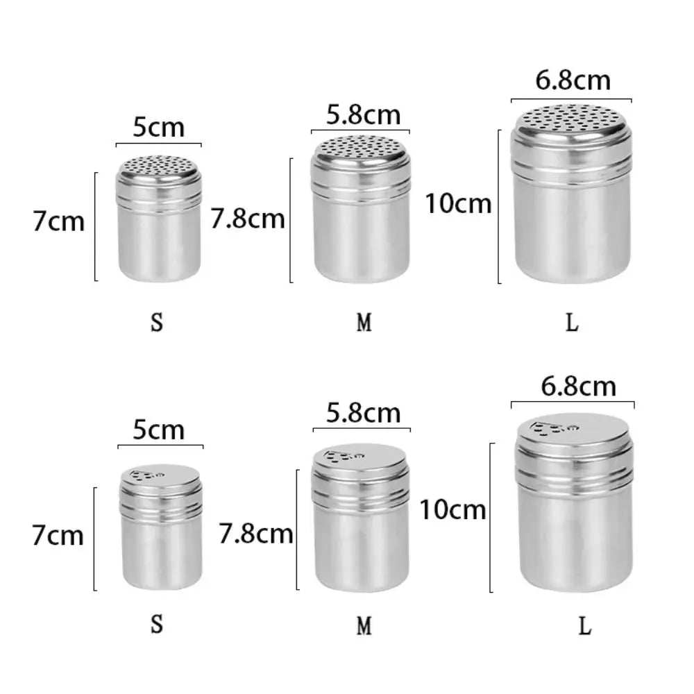 Stainless Steel Seasoning Jar With Rotating Cover Spice Shaker
