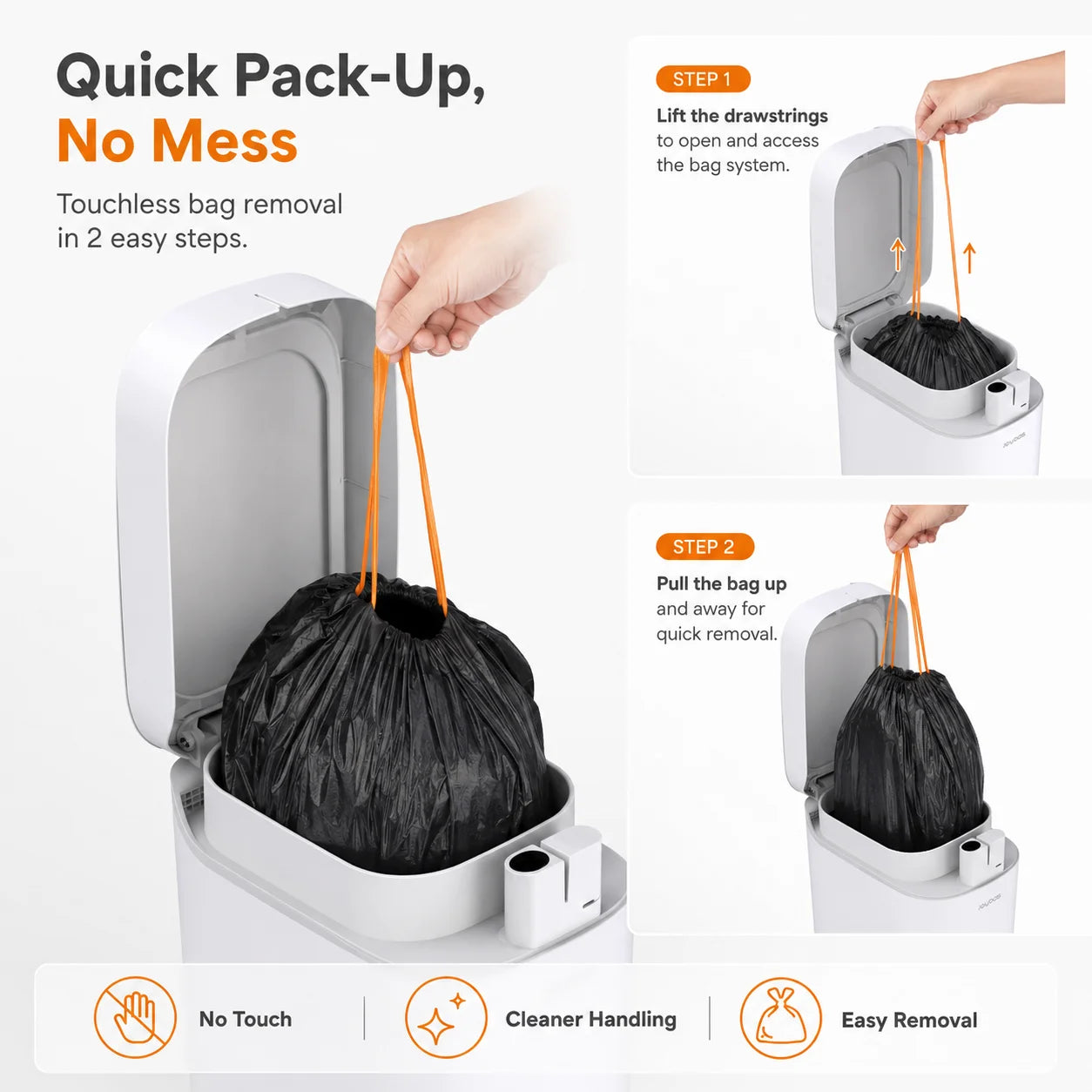 Joybos Touchless Smart Trash Can With Auto Lining