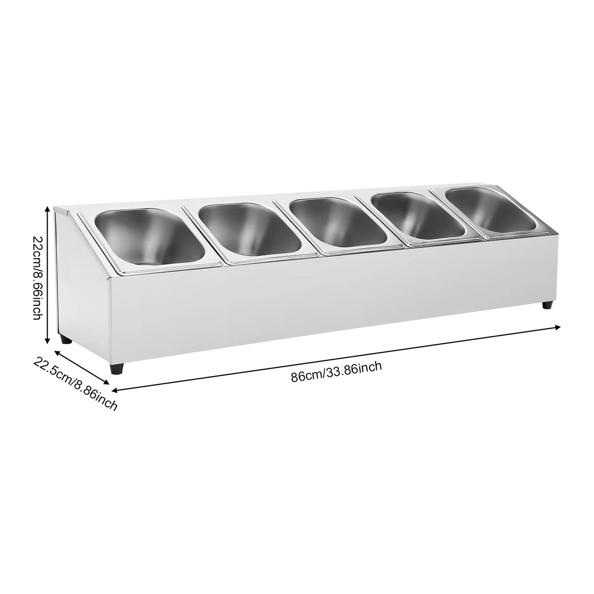 Pizza Topping Organizer With Pans And Lids For Kitchen Prep
