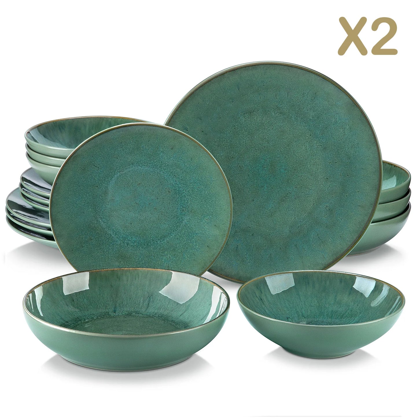 MALACASA KARST Stoneware Tableware Set